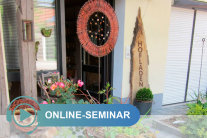 Online-Seminar Unterschrift mit Bild eines Hofladeneingangs.